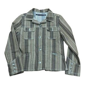 Vintage Point Zero Striped Jacket Size M